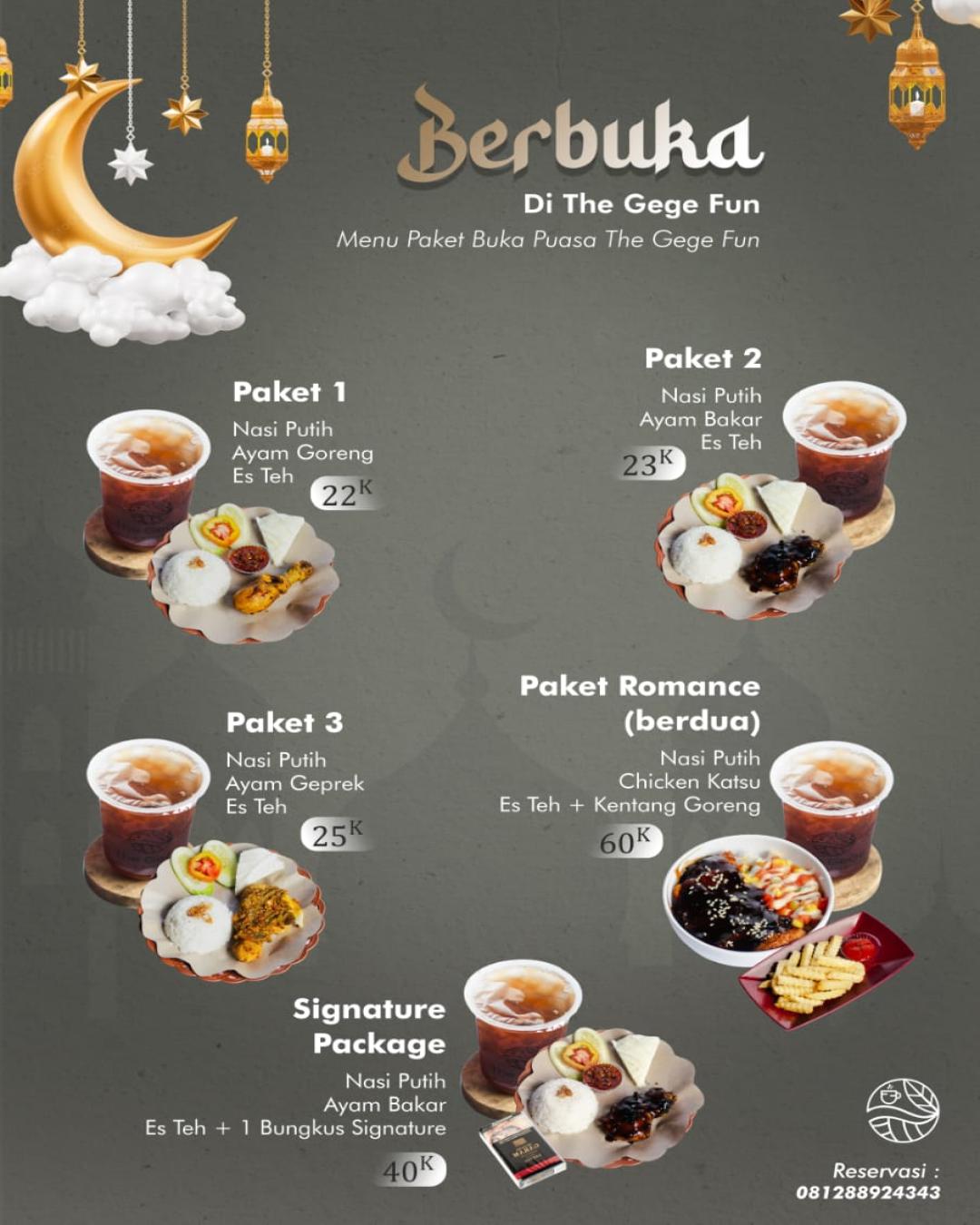 Penawaran Paket Buka Puasa Ramadhan 2025/1446 H di The Gege Play